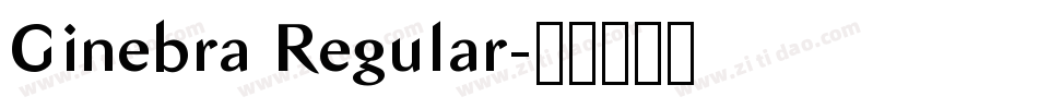 Ginebra Regular字体转换